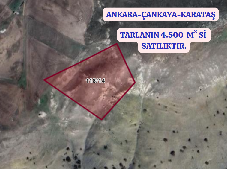 ANKARA ÇANKAYA KARATAŞ  KÖYÜNDE TARLAMIZIN 4.500 M² Sİ SATILIKTIR. - ANKARA ÇANKAYA fotoğraf 3